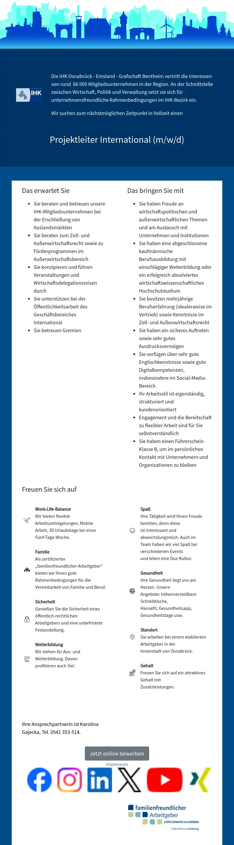 Projektleiter (m/w/d) International