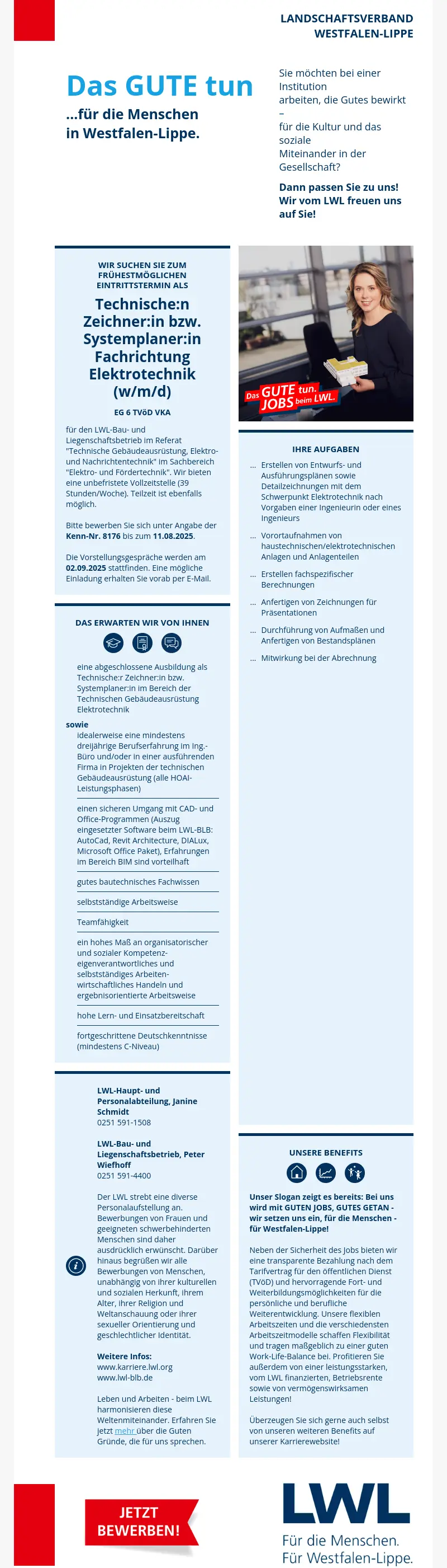 Technische:n Zeichner:in bzw. Systemplaner:in Fachrichtung Elektrotechnik (w/m/d)