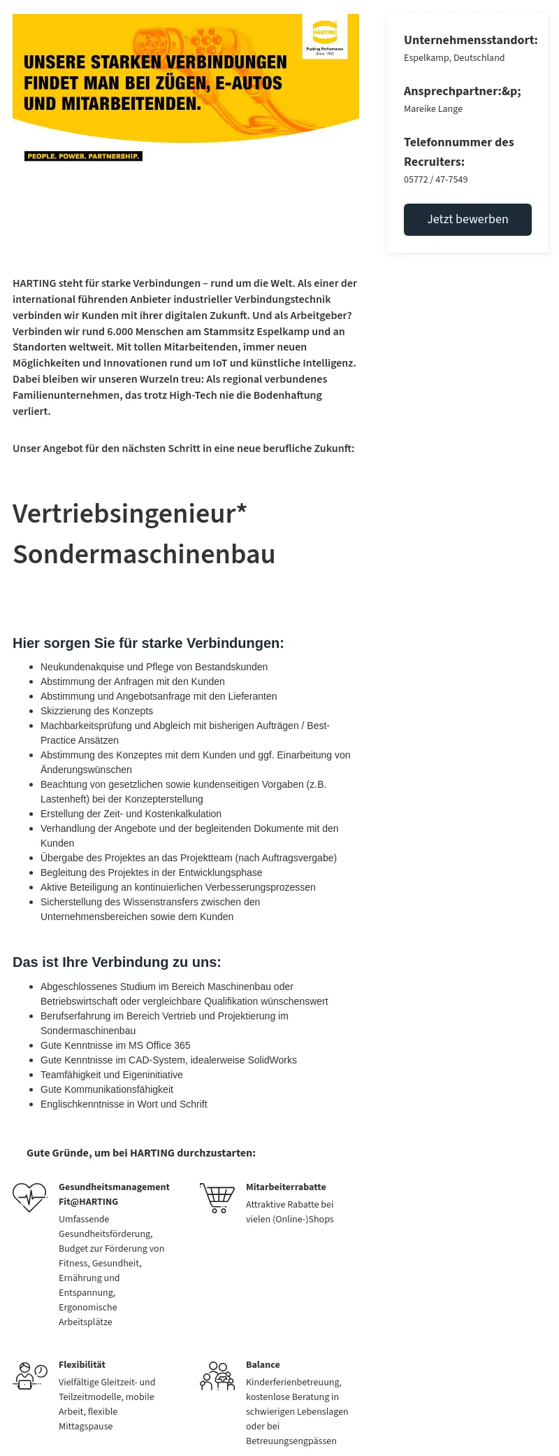 Vertriebsingenieur* Sondermaschinenbau