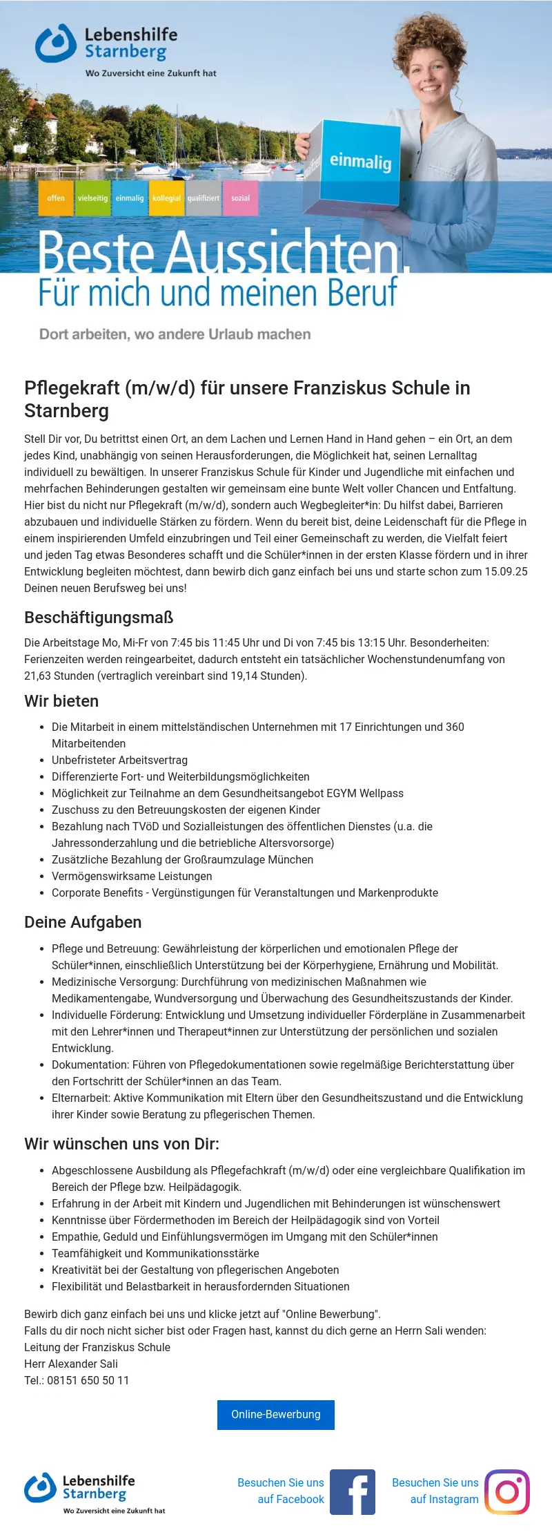 Pflegekraft (m/w/d) für die Franziskus Schule