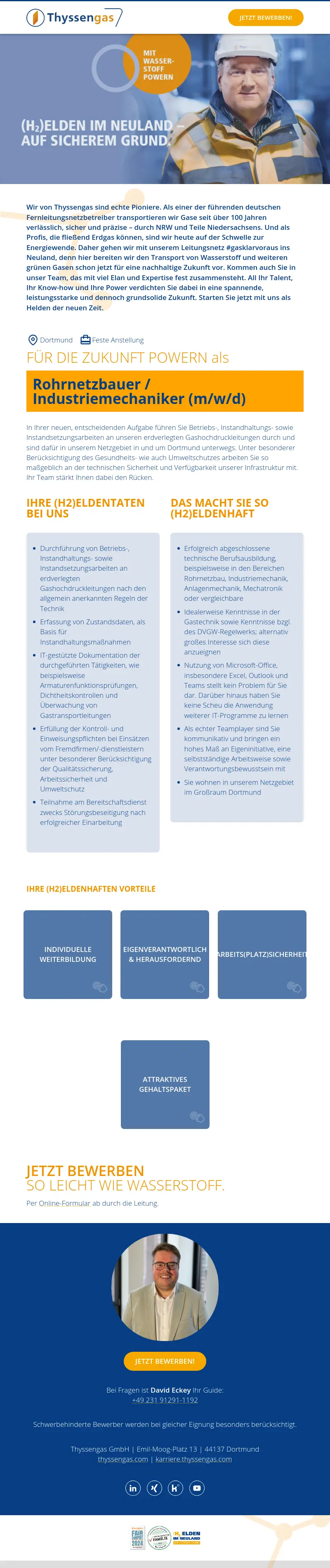 Rohrnetzbauer / Industriemechaniker (m/w/d)