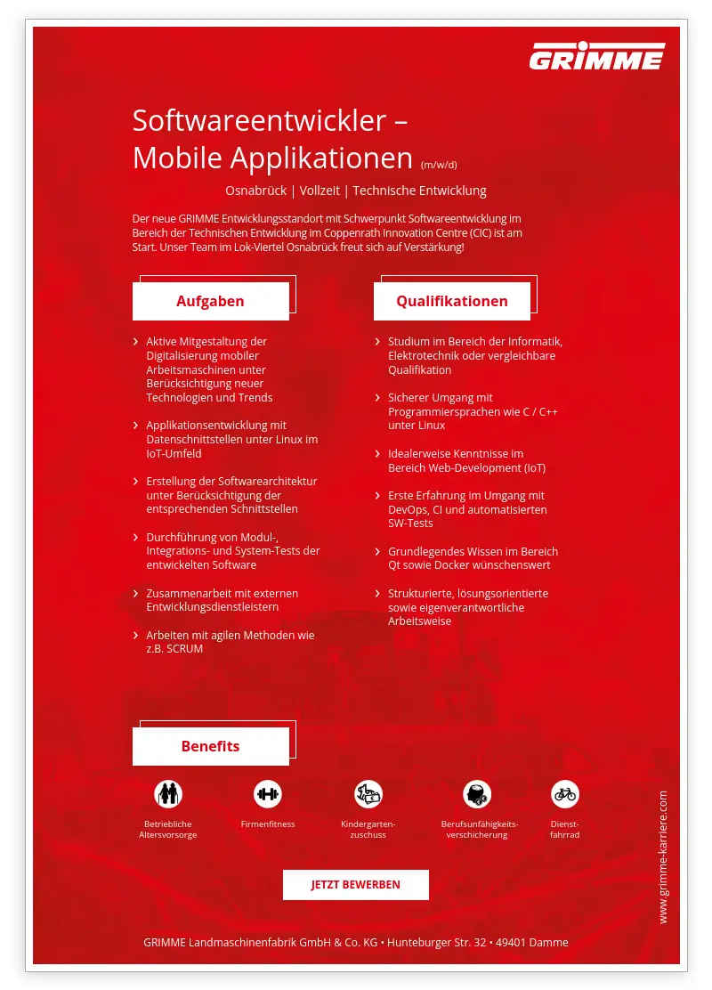 Softwareentwickler - Mobile Applikationen (m/w/d)