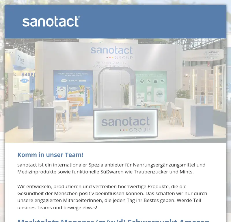 Marktplatz Manager (m/w/d) Amazon Marketplace & E-Commerce