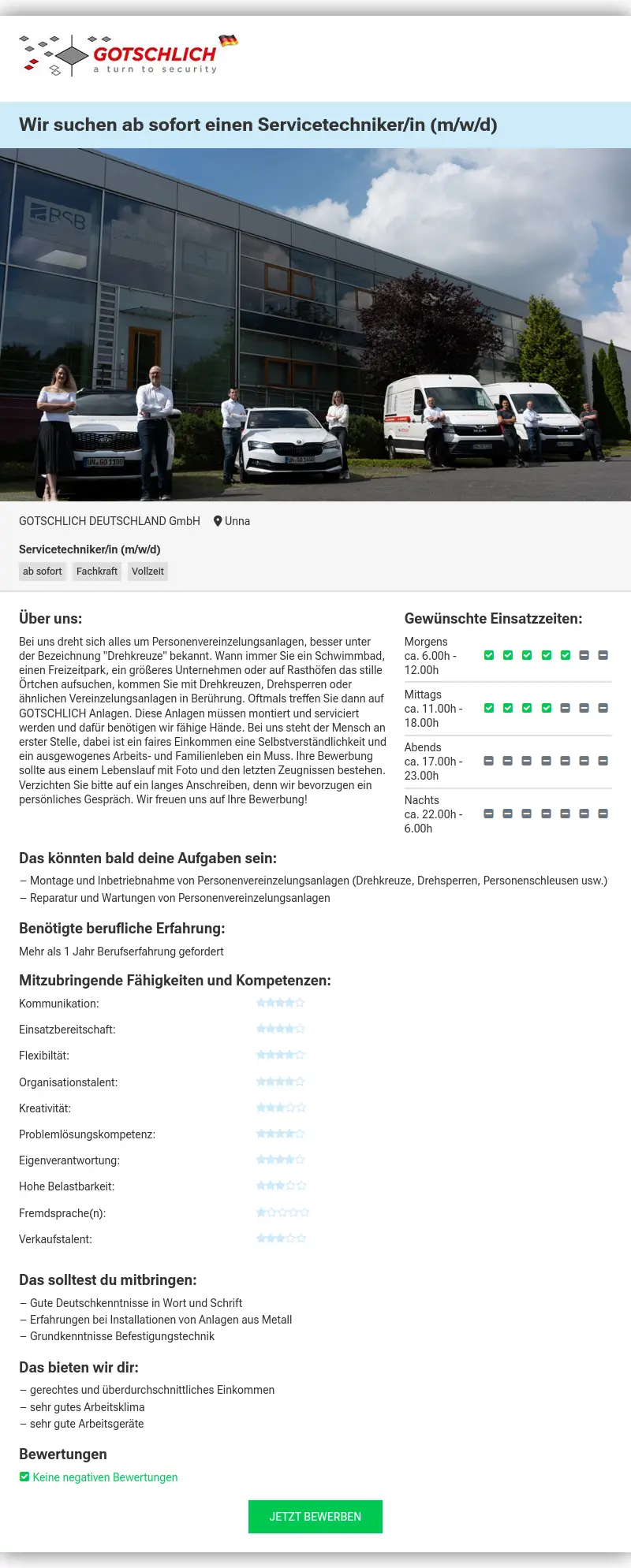 Servicetechniker/in (m/w/d)