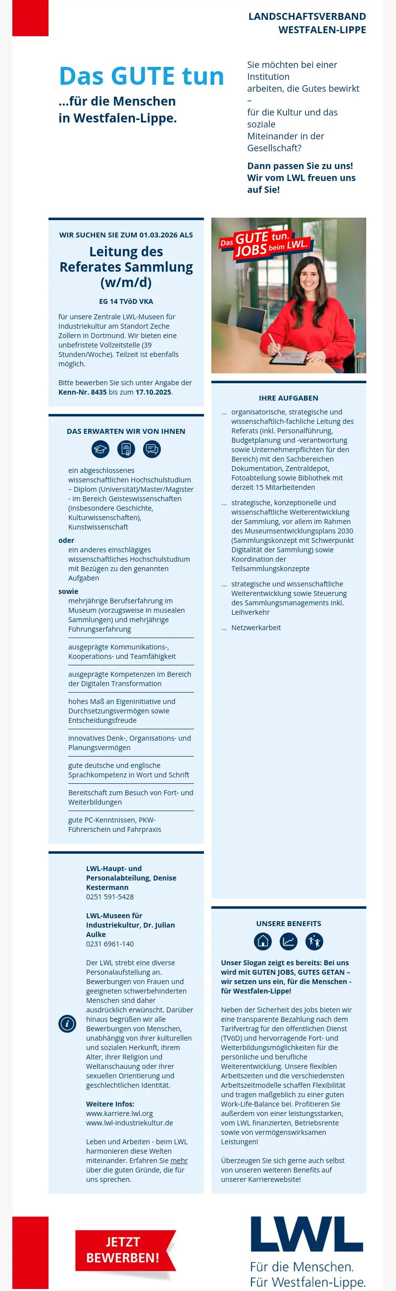 Leitung des Referates Sammlung (w/m/d)