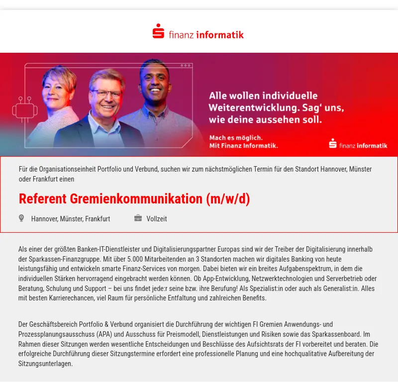 Referent Gremienkommunikation (m/w/d)