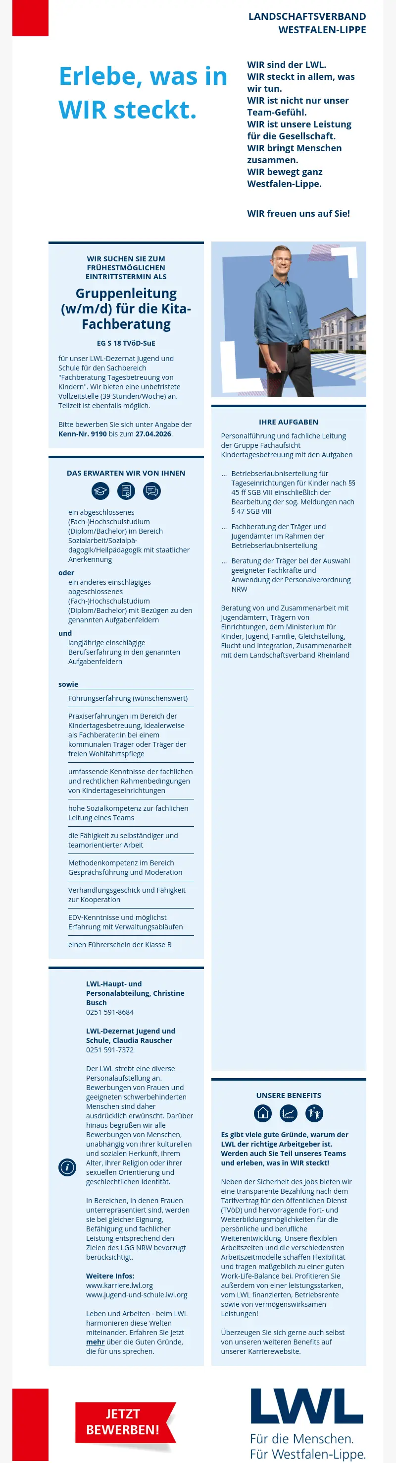 Gruppenleitung (w/m/d) für die Kita-Fachberatung