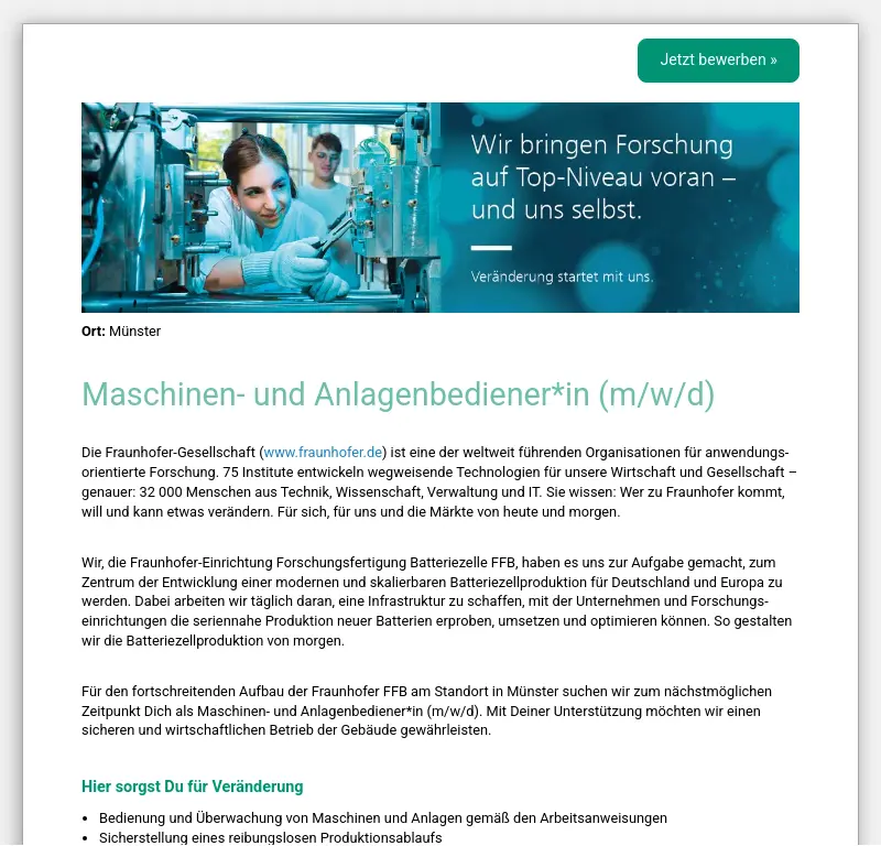 Maschinen- und Anlagenbediener*in (m/w/d)