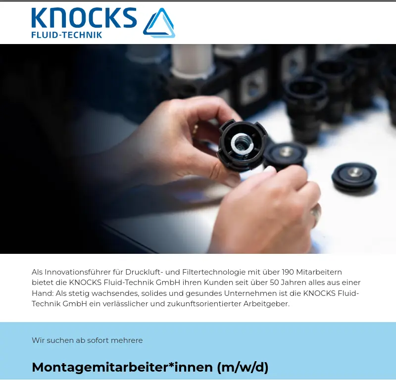 Mitarbeiter*innen Montage (m/w/d)