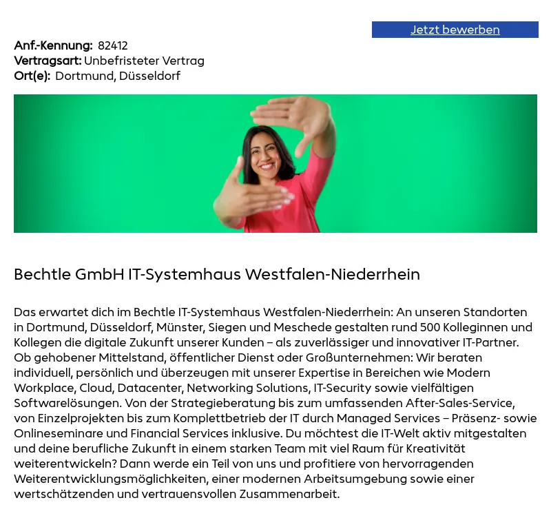 Junior Account Manager - Public Sector NRW Landesverwaltung (w/m/d)