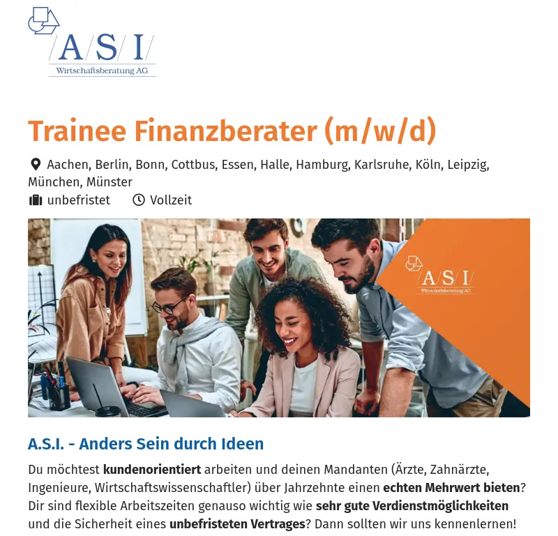Trainee Finanzberater (m/w/d)