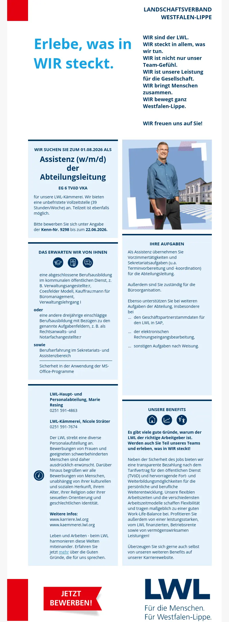 Assistenz (w/m/d) der Abteilungsleitung