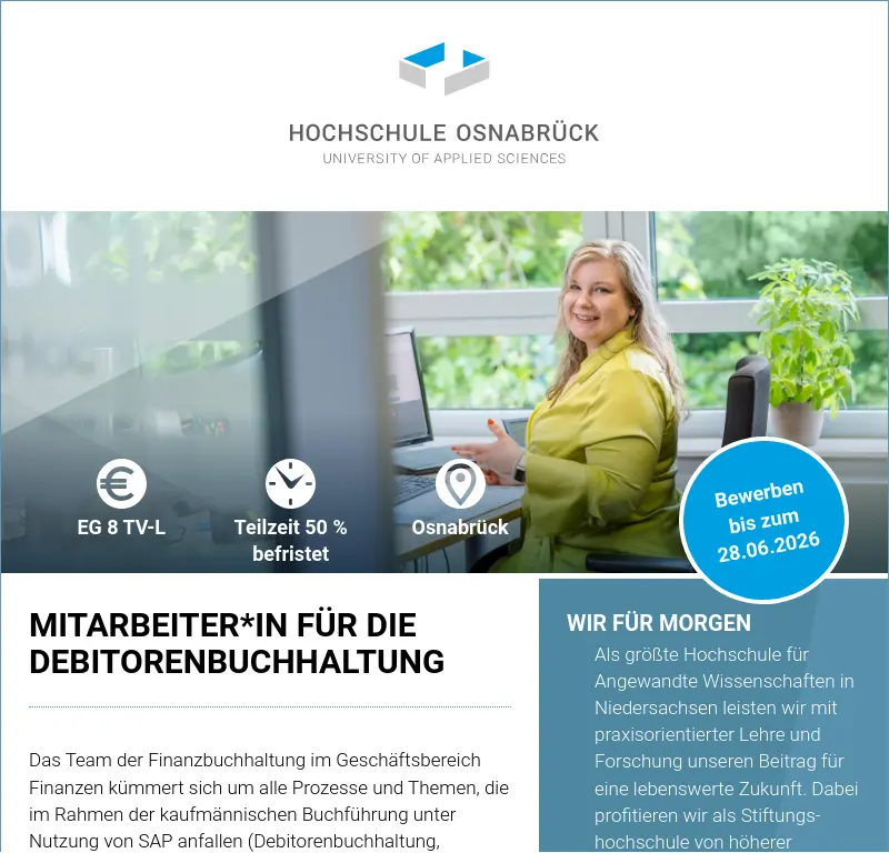 Mitarbeiter*in für die Debitorenbuchhaltung